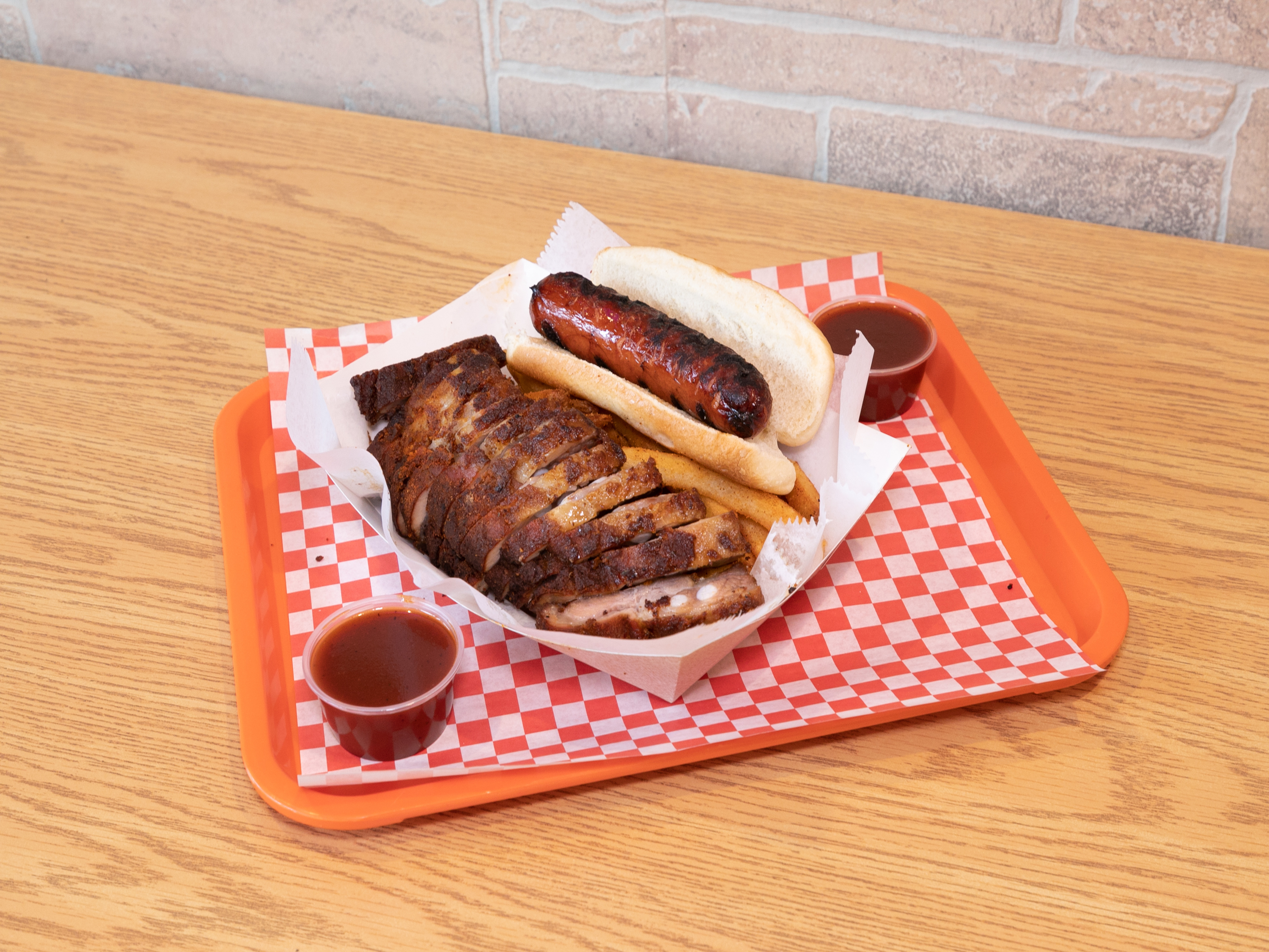 Order Rib and Andouille Combo food online from Lexington Betty Smoke House store, Chicago on bringmethat.com