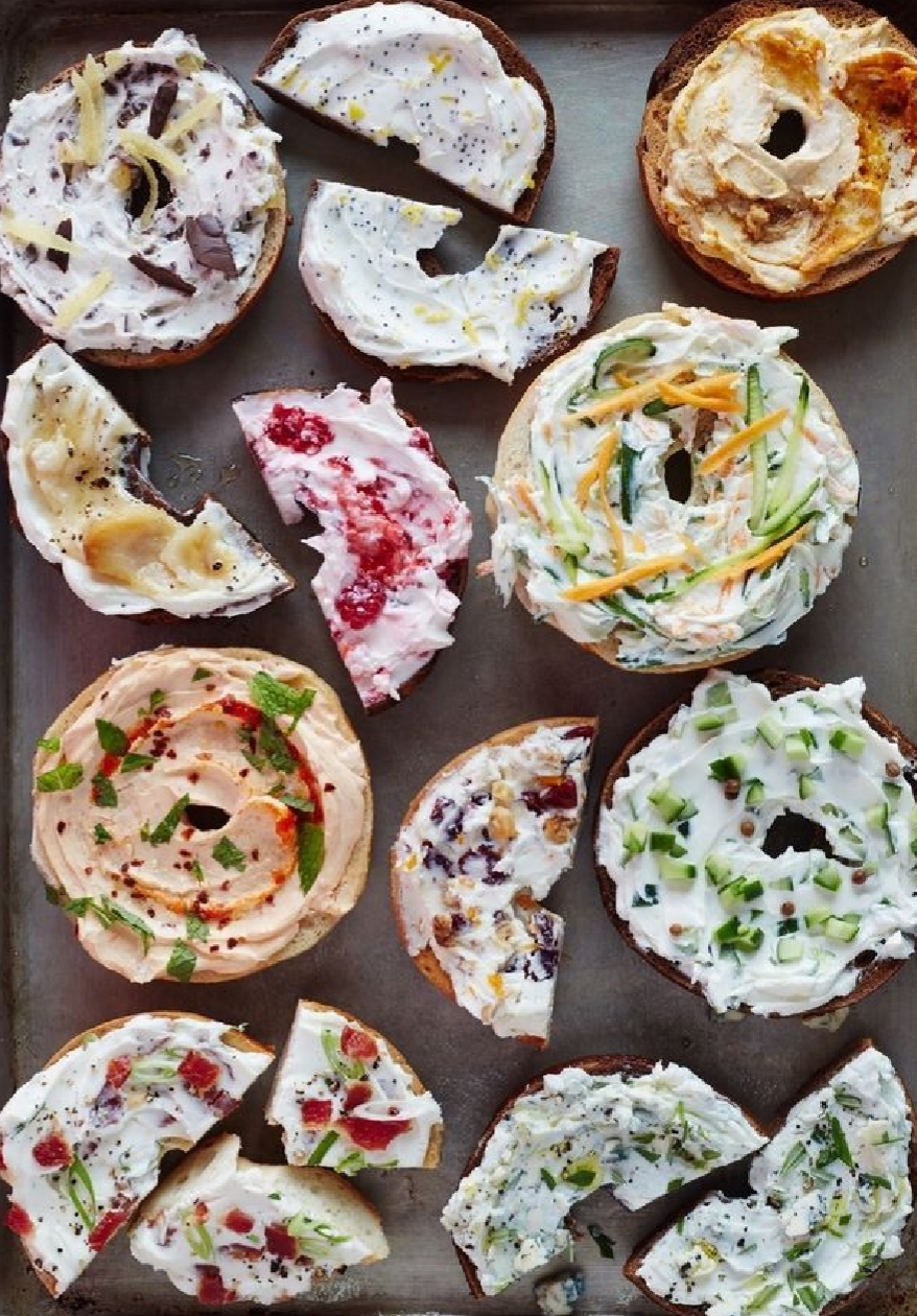 Order Bagel/Flagel with Flavored Cream Cheese food online from Bagels & More store, Edgewater on bringmethat.com