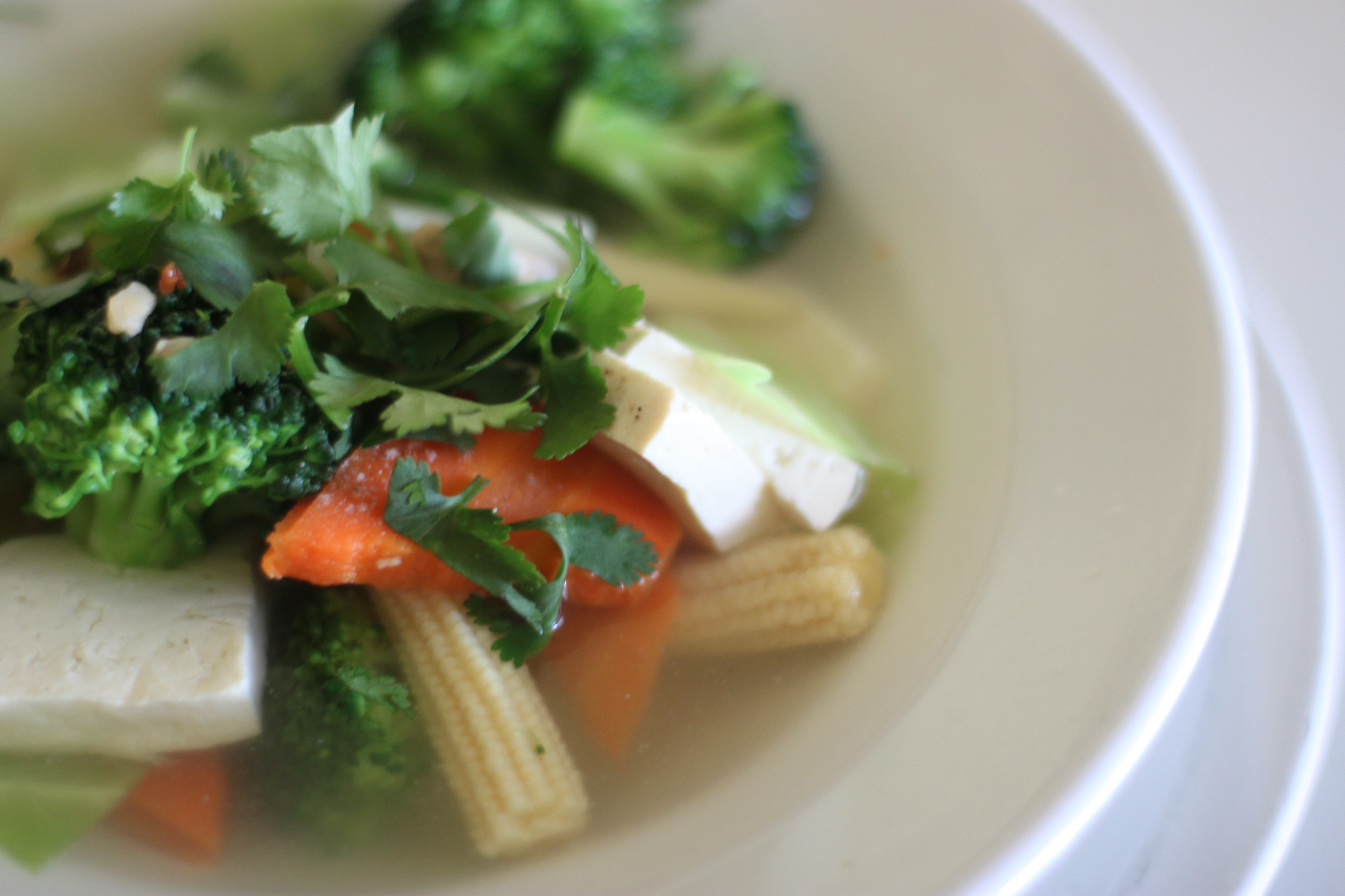 Order Tofu and Vegetable Soup (Half Size) food online from Narai Thai Cuisine store, Downey on bringmethat.com