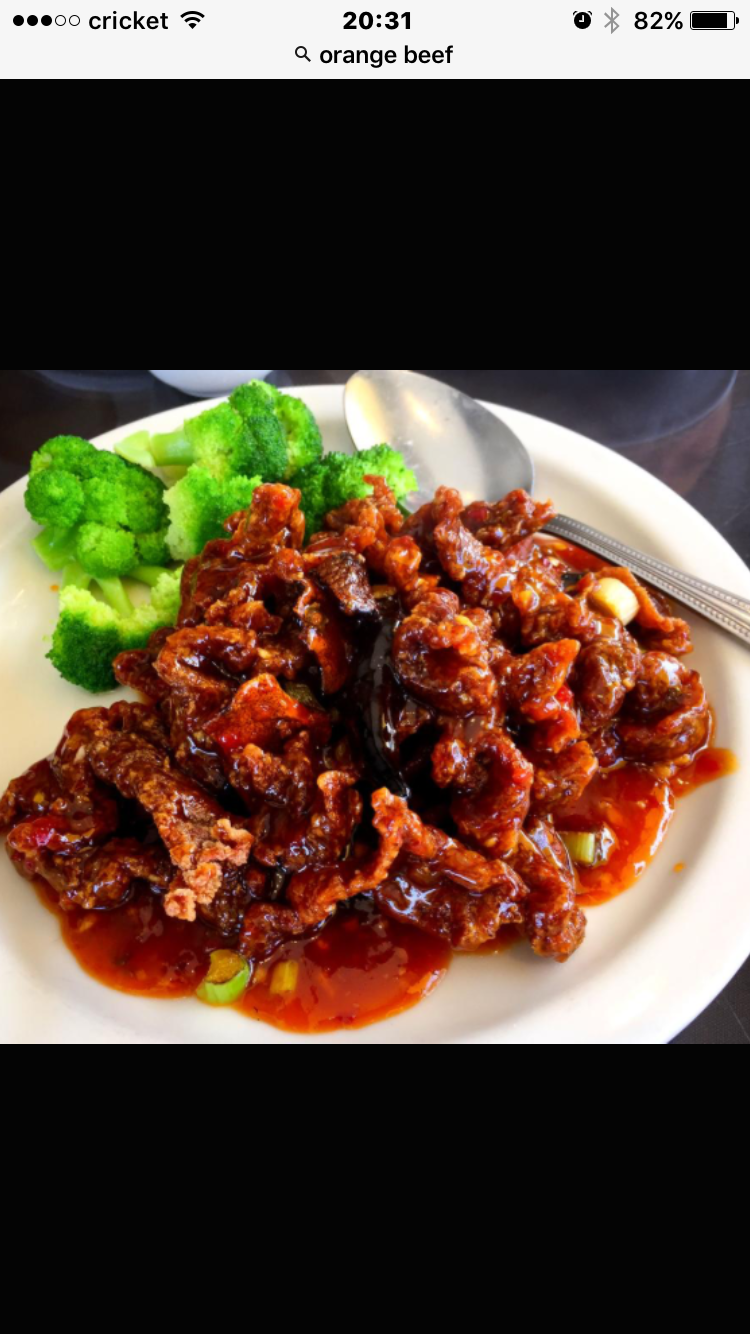 Order S15. Beef with Orange Flavor food online from Boulevard Chinese Restaurant store, Elmwood Park on bringmethat.com