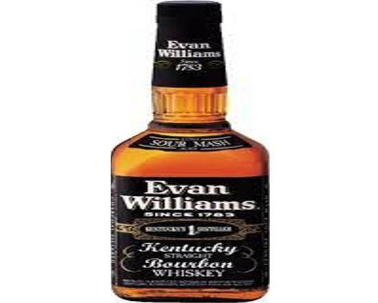 Order Evan Williams Black Label ,750mL bourbon (43.0% ABV) food online from Pit Stop Liquor Mart store, El Monte on bringmethat.com