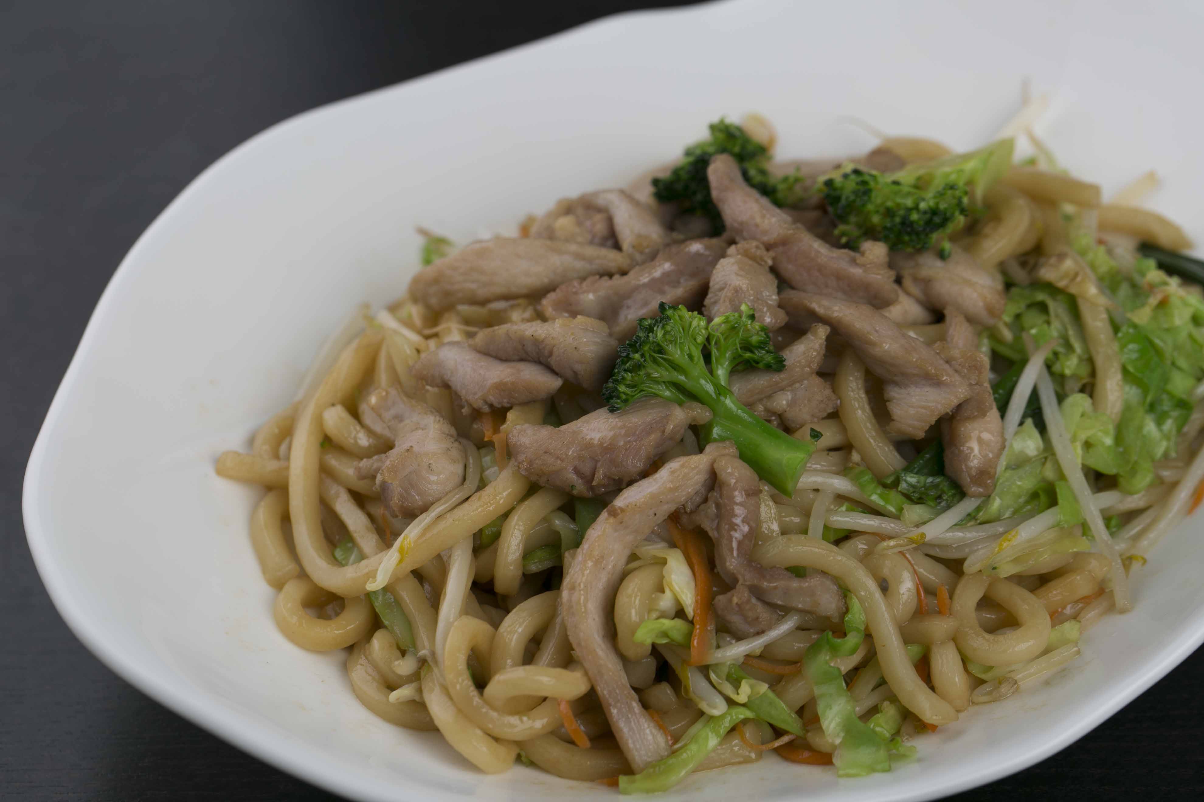 Order K13. Chicken Fried Udon food online from Icho Izakaya Fusion Cuisine store, Temple City on bringmethat.com