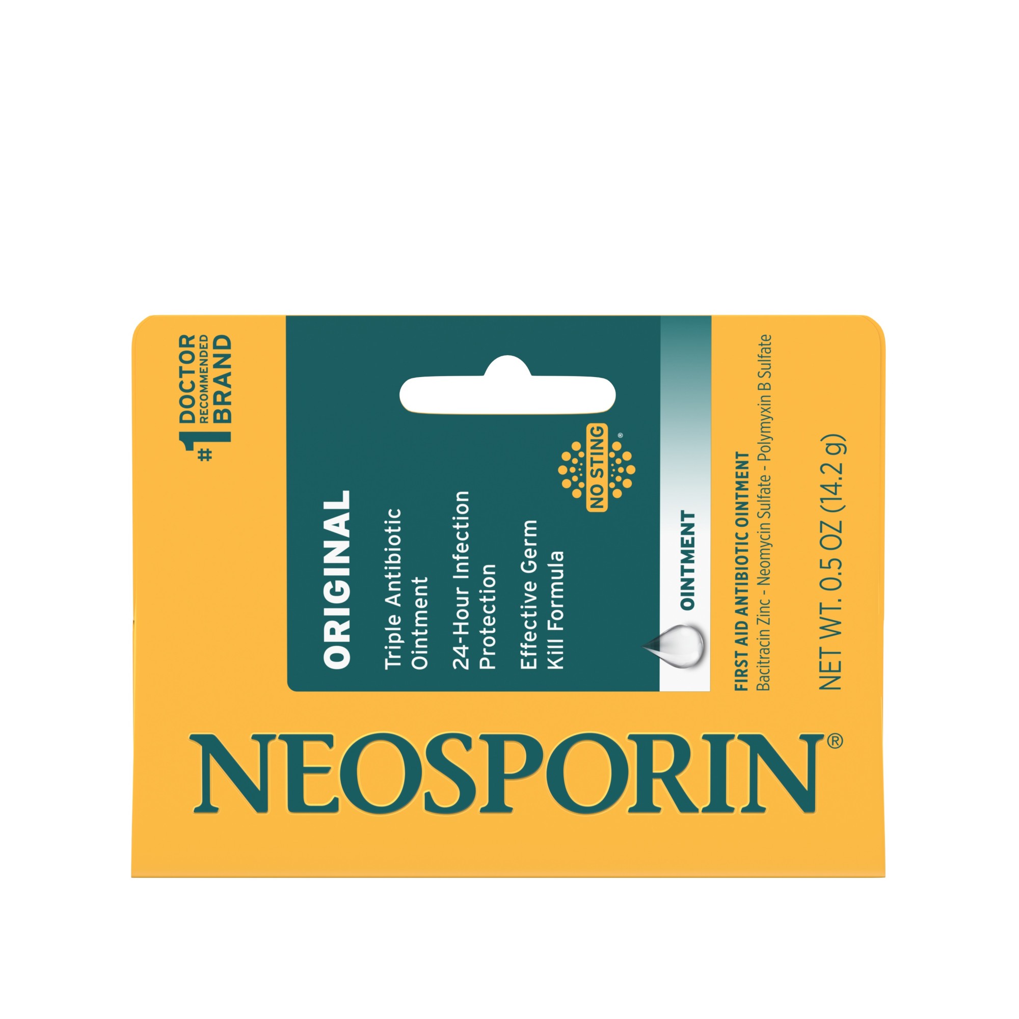 Order Neosporin Original First Aid Antibiotic Bacitracin Ointment - 0.5 oz food online from Rite Aid store, MILLER PLACE on bringmethat.com