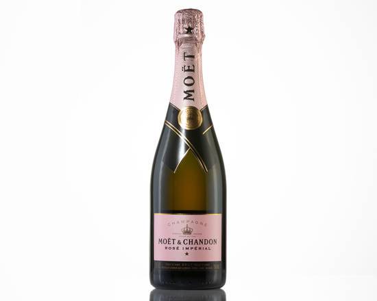 Order Moet & Chandon Rose Imperial, 750mL champagne (12.0% ABV) food online from Mimi Liquor store, Joliet on bringmethat.com