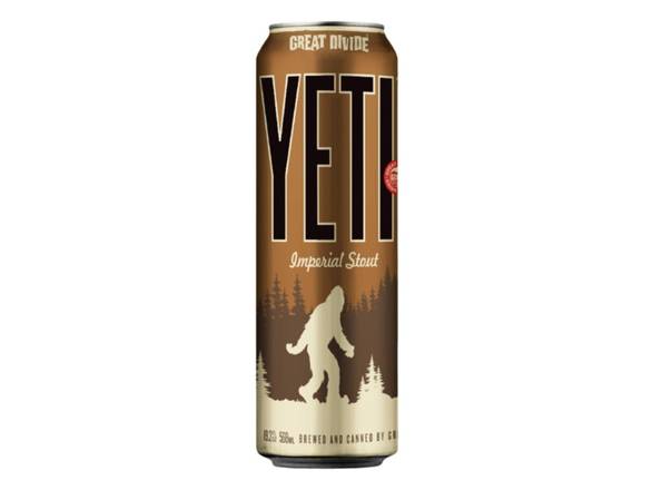 Order Great Divide Yeti Imperial Stout - 19.2oz Can food online from American Spirits Beverage Co store, Dallas on bringmethat.com