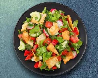 Order Fatoush Salad food online from Mr. Gyro store, Roseville on bringmethat.com