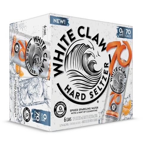 Order White Claw 70 Clementine - 6 Pack 12 oz. Cans  food online from Yours Wholesome Foods store, New York on bringmethat.com