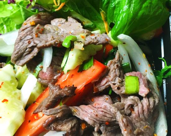 Order 26. Beef Thai Salad food online from Exotic Thai store, Burbank on bringmethat.com