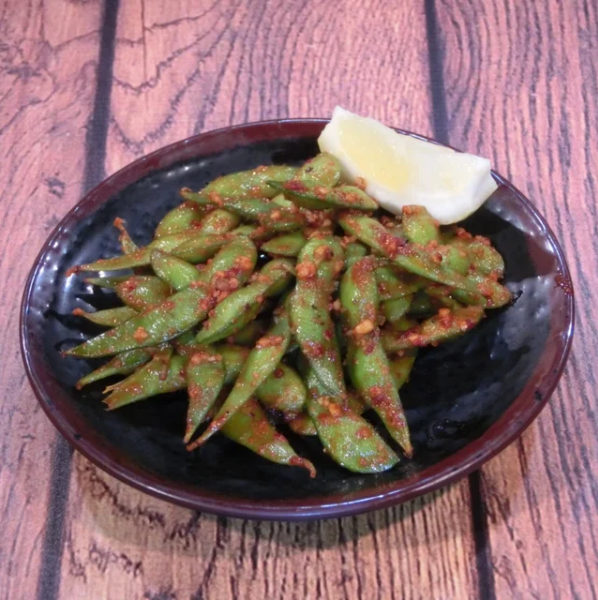 Order Edamame with Spicy Garlic Butter food online from Izakaya Takasei store, Fullerton on bringmethat.com