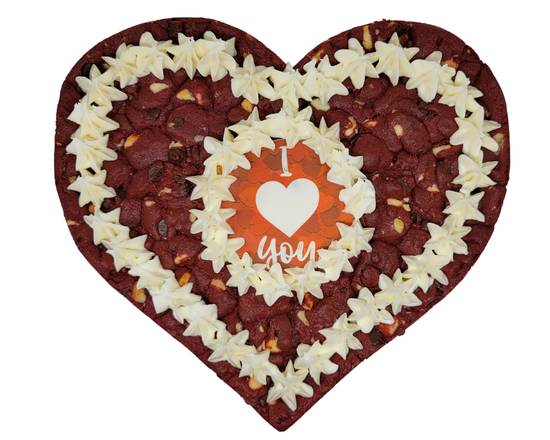 Order Heart Shaped Cookie Cake food online from Alibi Cookies store, Saint Louis on bringmethat.com