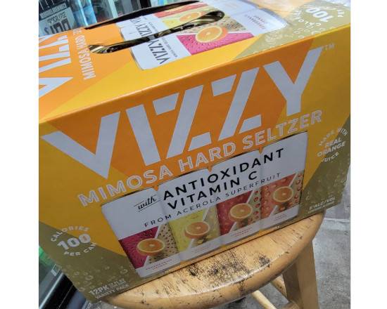 Order Vizzy Mimosa Antioxidant 12pk 12oz. Cans  food online from Hub Market & Deli store, San Diego on bringmethat.com