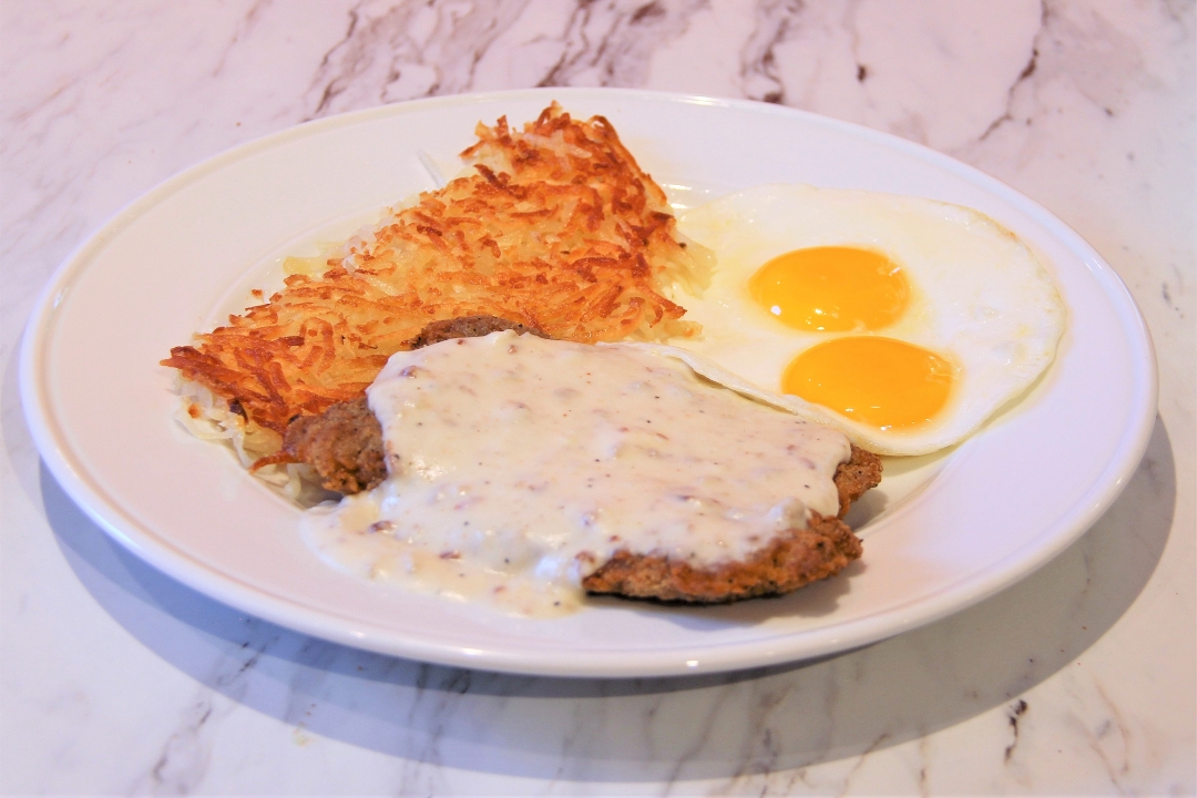 Order COUNTRY FRIED STEAK & EGGS food online from Uncle Johns Pancake House store, San Jose on bringmethat.com