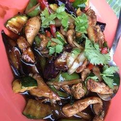 Order Basil Stir Fry Eggplant Chicken food online from Thai On Demand store, Scottsdale on bringmethat.com