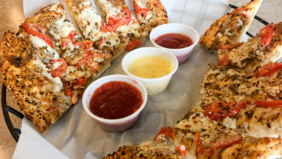 Order Greek Bread - Side food online from Palio S Pizza Cafe Colleyville store, Colleyville on bringmethat.com
