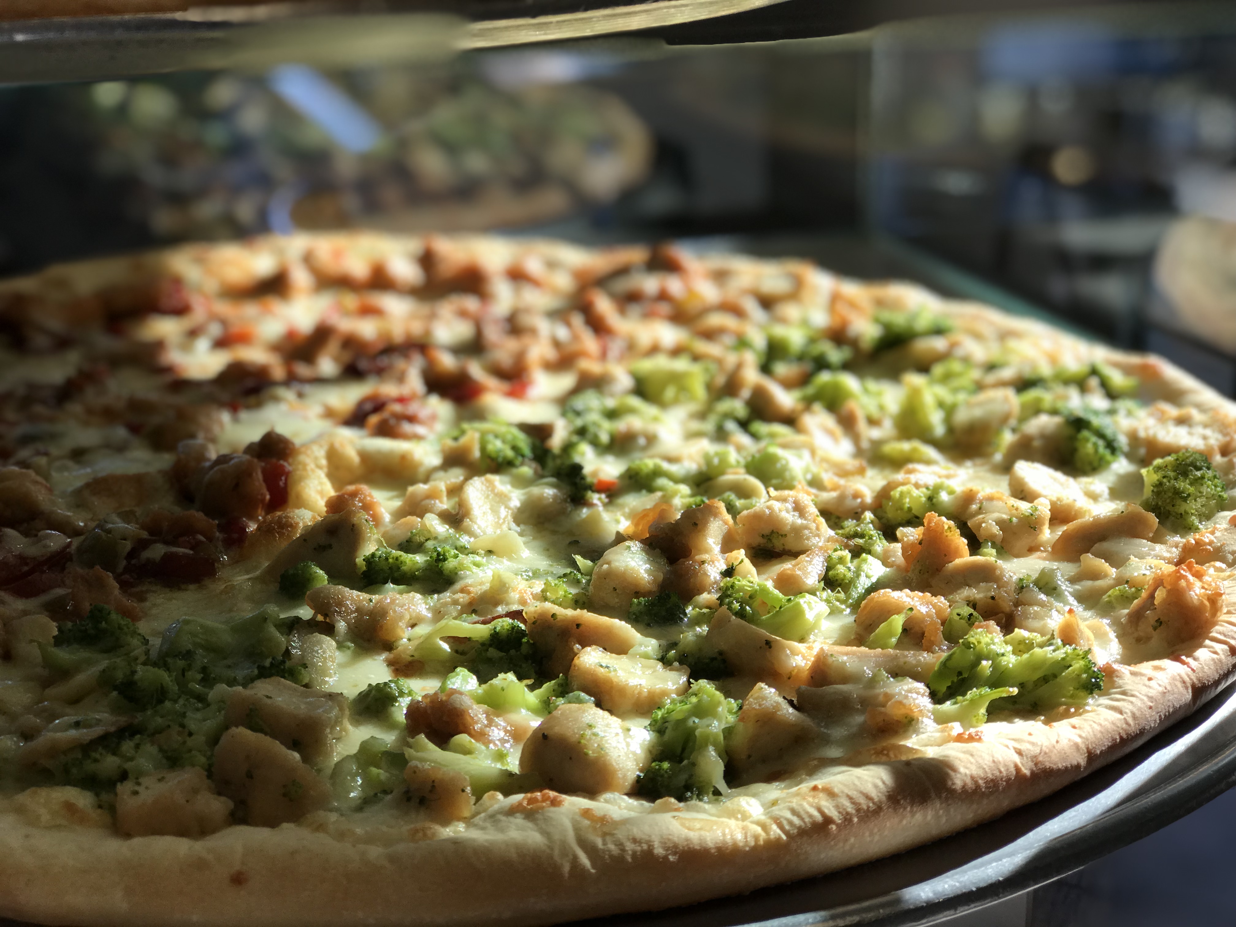 Order Chicken Broccoli Pizza food online from T&J Restaurant & Pizzeria store, Port Chester on bringmethat.com