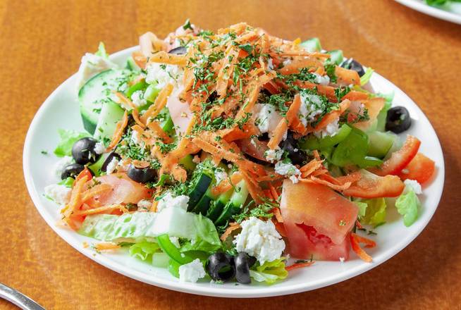 Order Greek Salad food online from Cedars Restaurant - Brooklyn store, Seattle on bringmethat.com