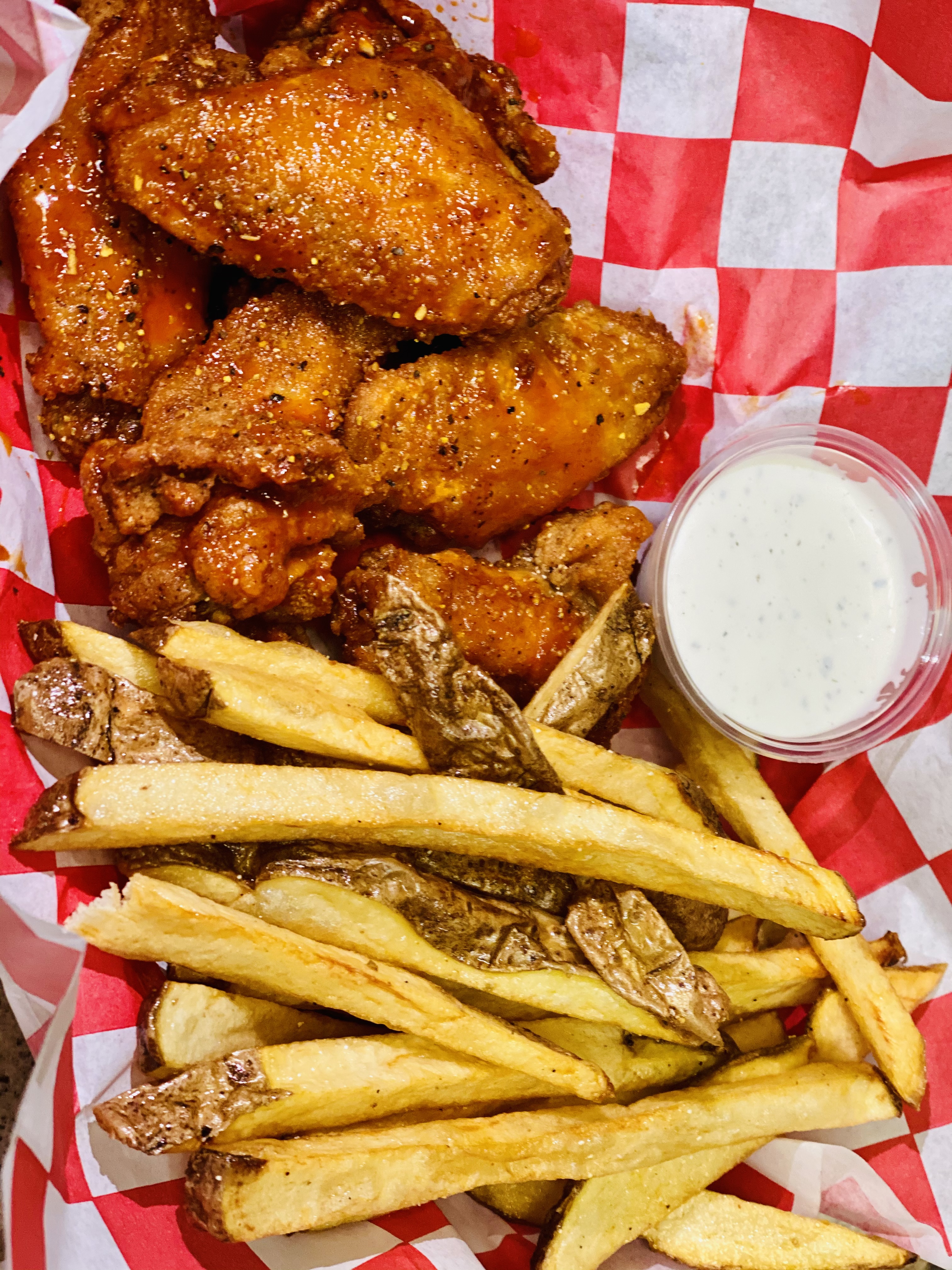 Order 6 wings and fries food online from Jimbos store, Canton on bringmethat.com
