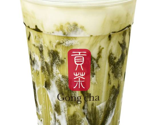 Order Matcha Marble Latte (Cold) (抹茶大理石拿鐵) food online from Gong Cha & Fuji Teriyaki store, Silver Spring on bringmethat.com