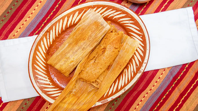 Order Chicken in Red Chili Tamales food online from La Panaderia store, El Mirage on bringmethat.com