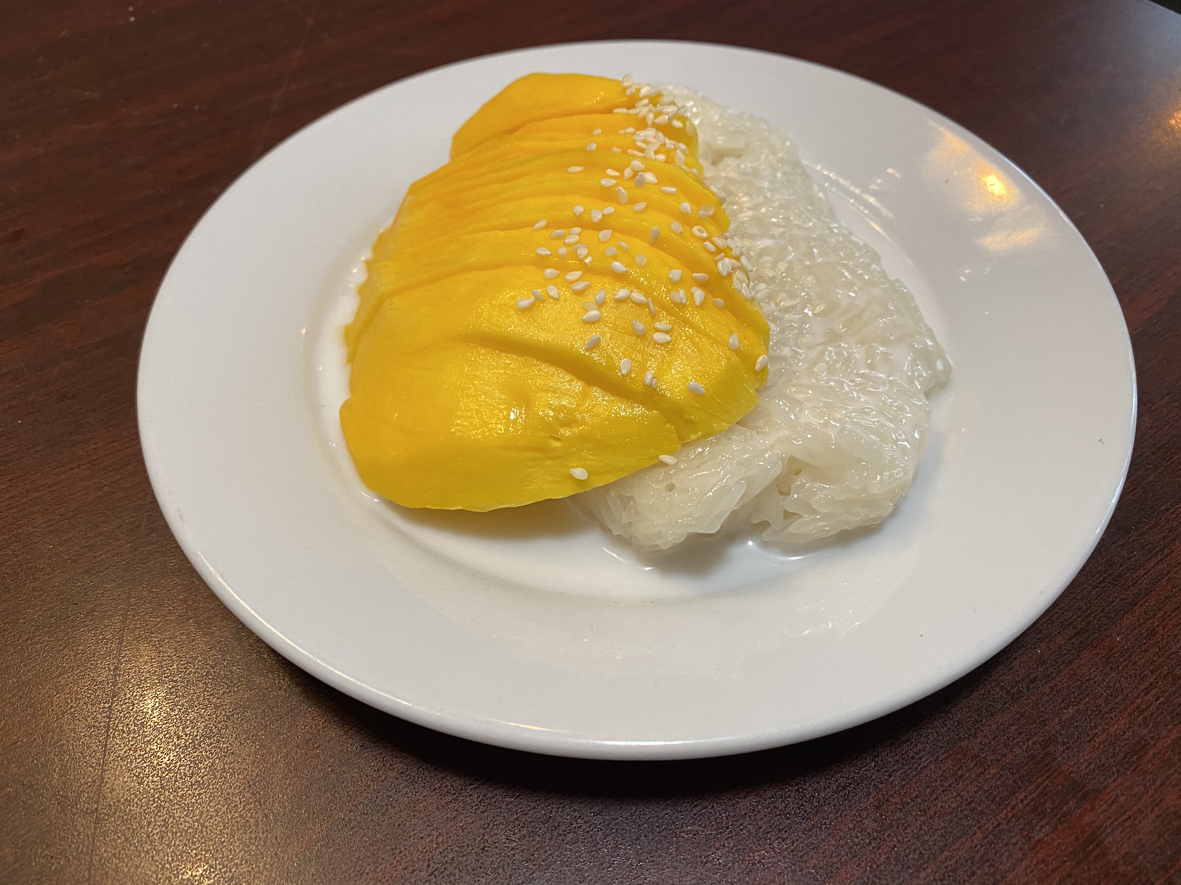 Order Mango Sticky Rice food online from Yummy thai cuisine store, Cambridge on bringmethat.com