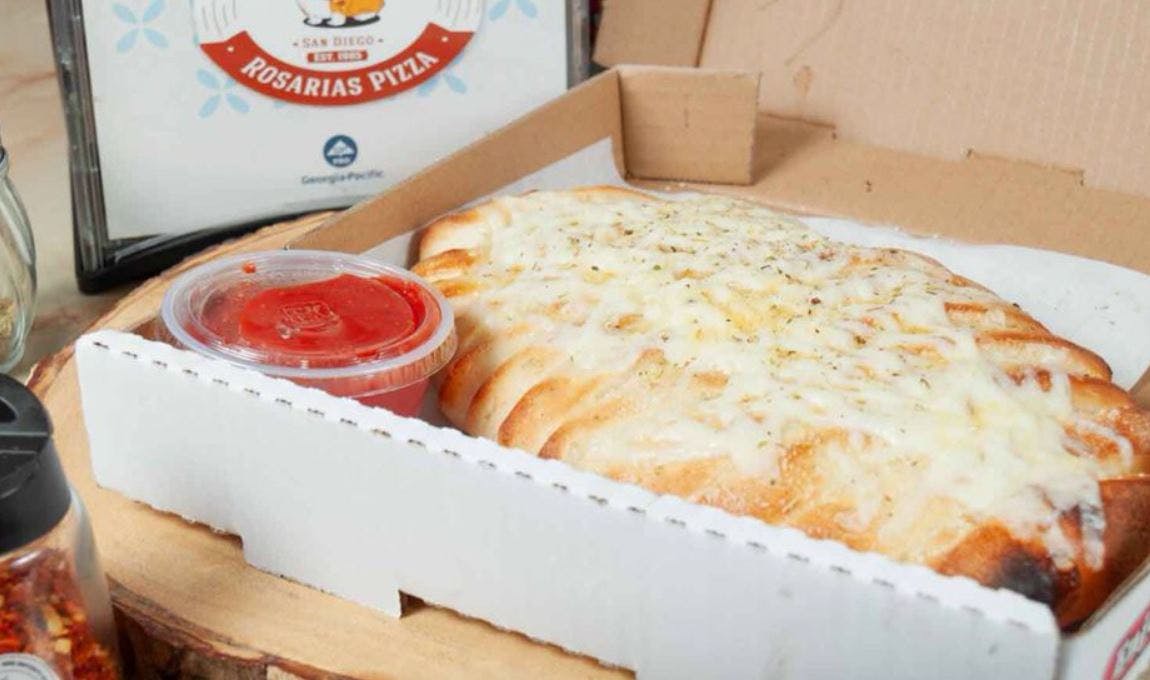 Order Cheesy Breadsticks - Appetizer food online from Rosaria Pizza store, San Diego on bringmethat.com