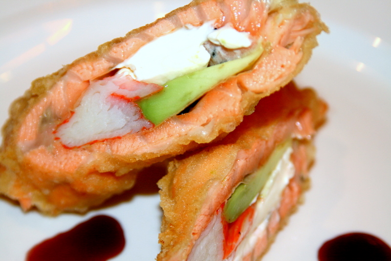 Order Salmon Stick Roll food online from Yomama Sushi store, Camarillo on bringmethat.com