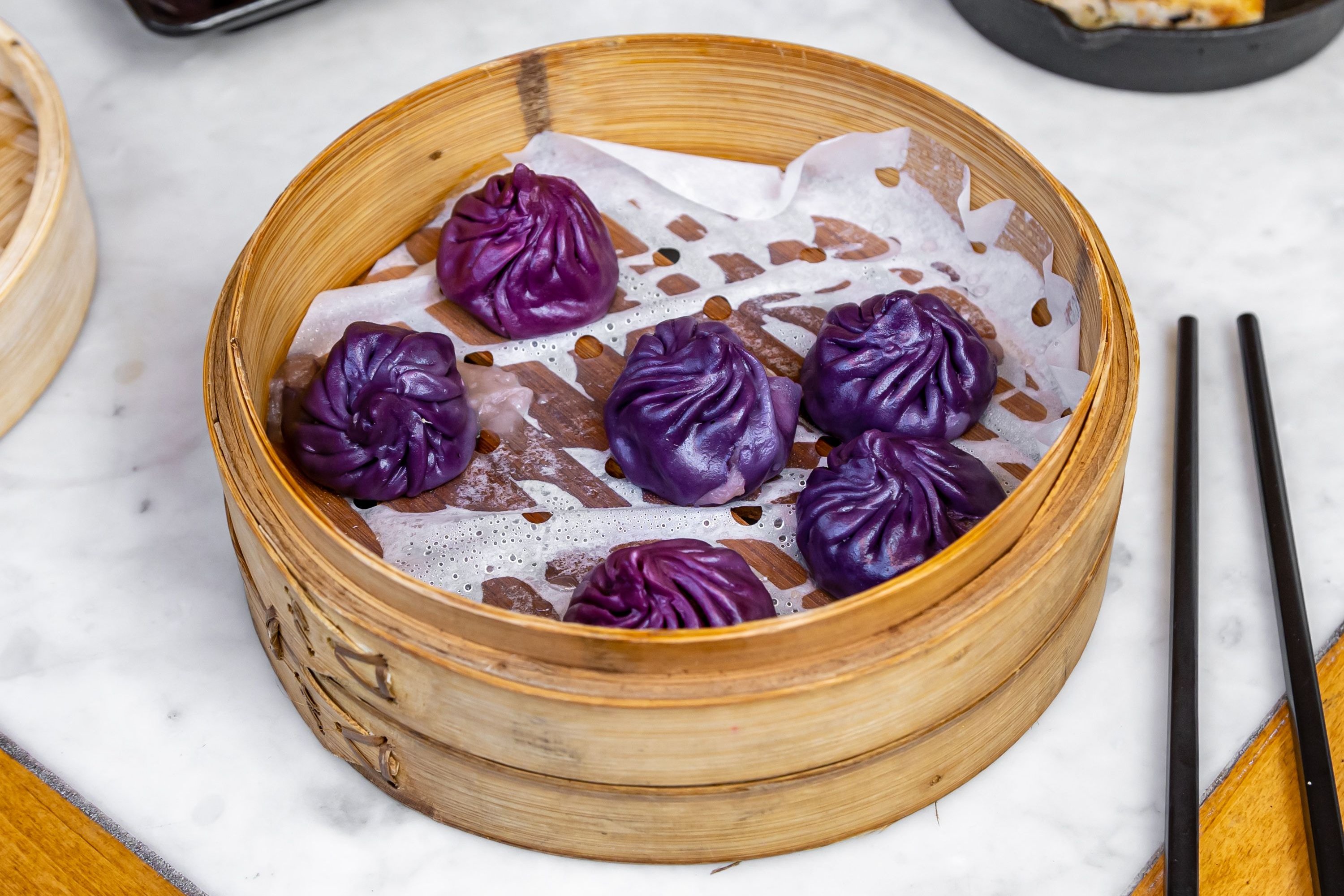 Order Sweet Purple Taro - Xiao Long Bao "On Ni" food online from Iron Teapot Dim Sum store, Los Angeles on bringmethat.com