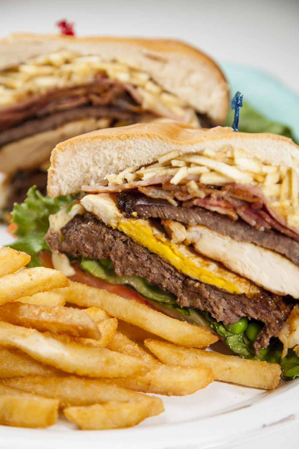 Order X-Tudo Sandwich food online from Oasis Cafe & Bakery store, Medford on bringmethat.com