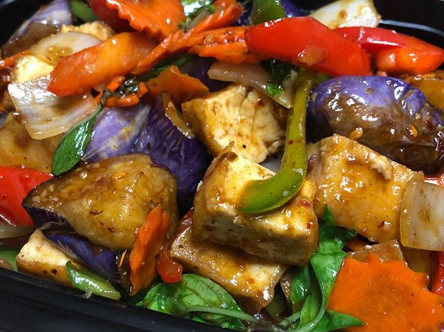 Order Eggplant Wok food online from La Moon Thai Eatery store, San Diego on bringmethat.com
