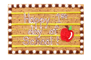 Order Happy First Day of School Cookie Cake food online from American Deli on Broad St. store, Athens on bringmethat.com