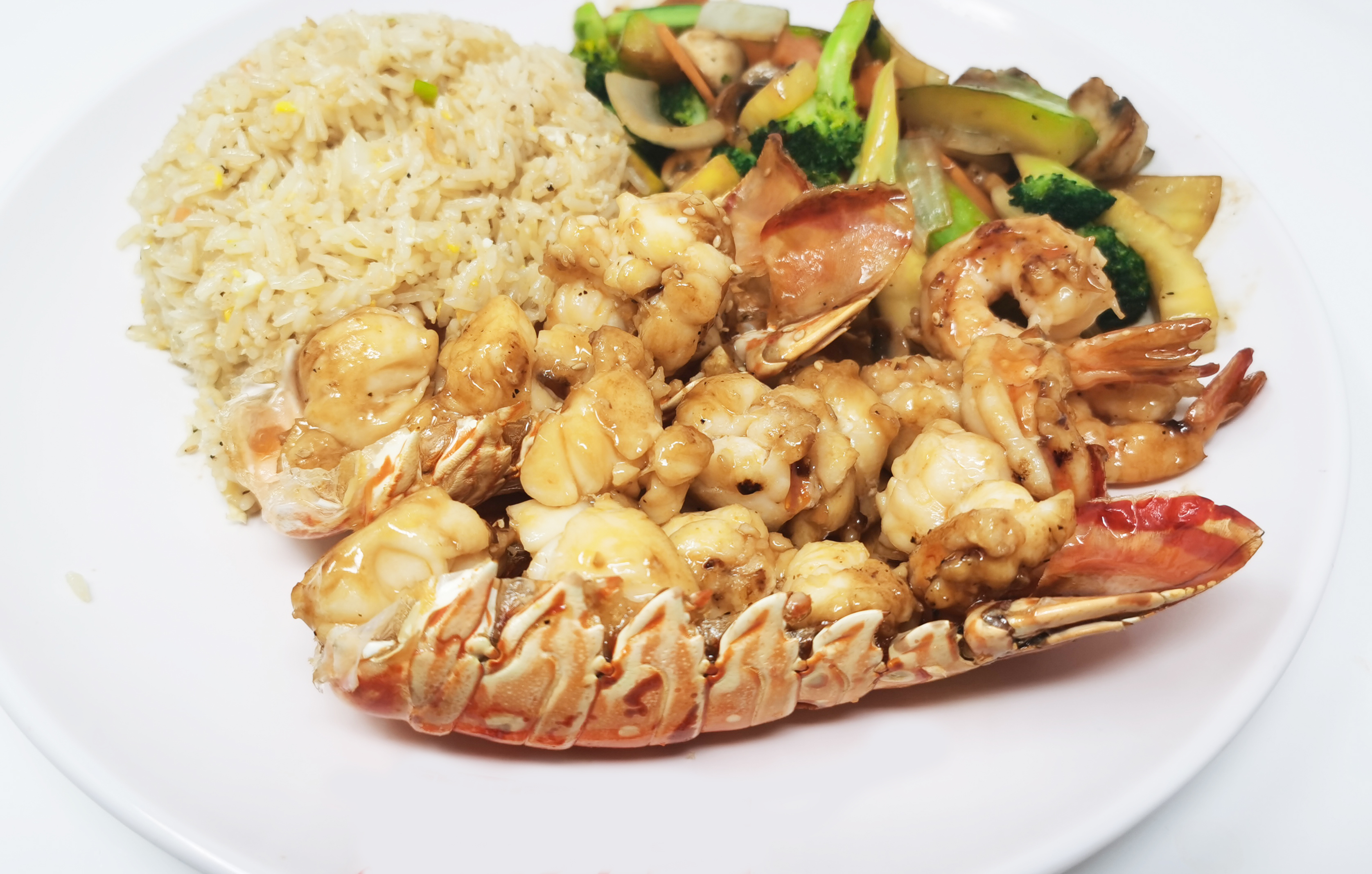 Order 2 Lobster Tails Hibachi Dinner food online from Izumi Japanese Restaurant store, Youngstown on bringmethat.com
