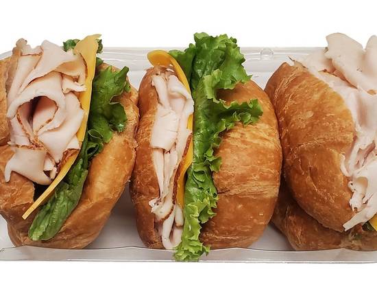 Order Turkey Croissant Sandwiches, 3 ct food online from Lucky California store, Sonoma on bringmethat.com