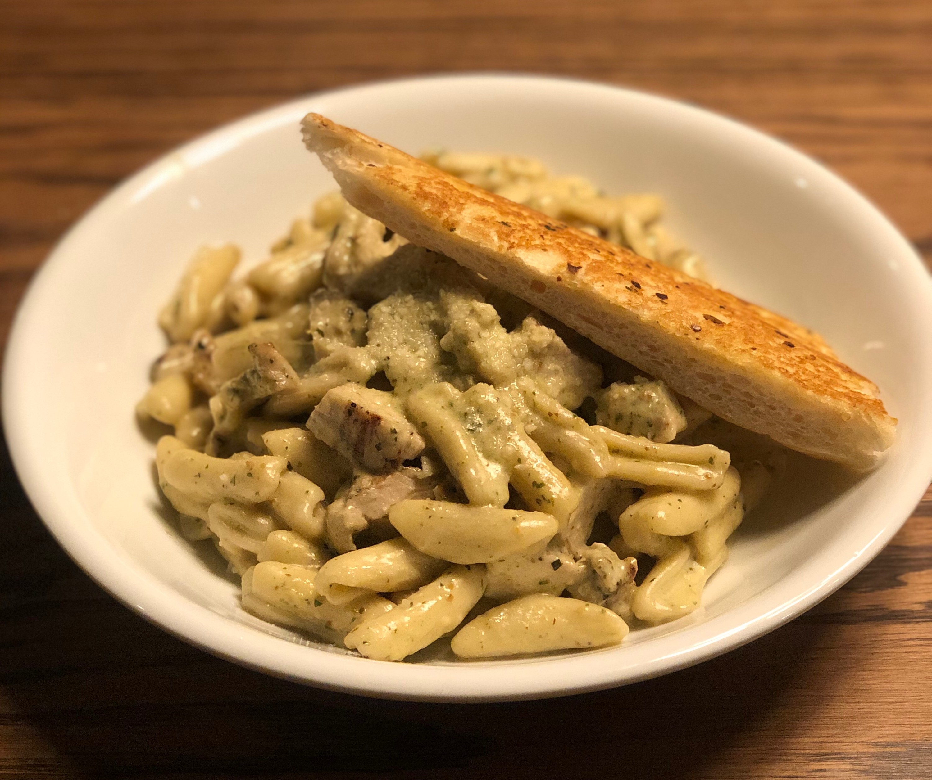Order Pesto and Grilled Chicken with Cavatelli  food online from Sobella Cucina store, Glenview on bringmethat.com