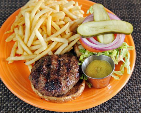 Order Free Range Grass Fed - Buffalo Burger food online from Barnaby Cafe store, Houston on bringmethat.com