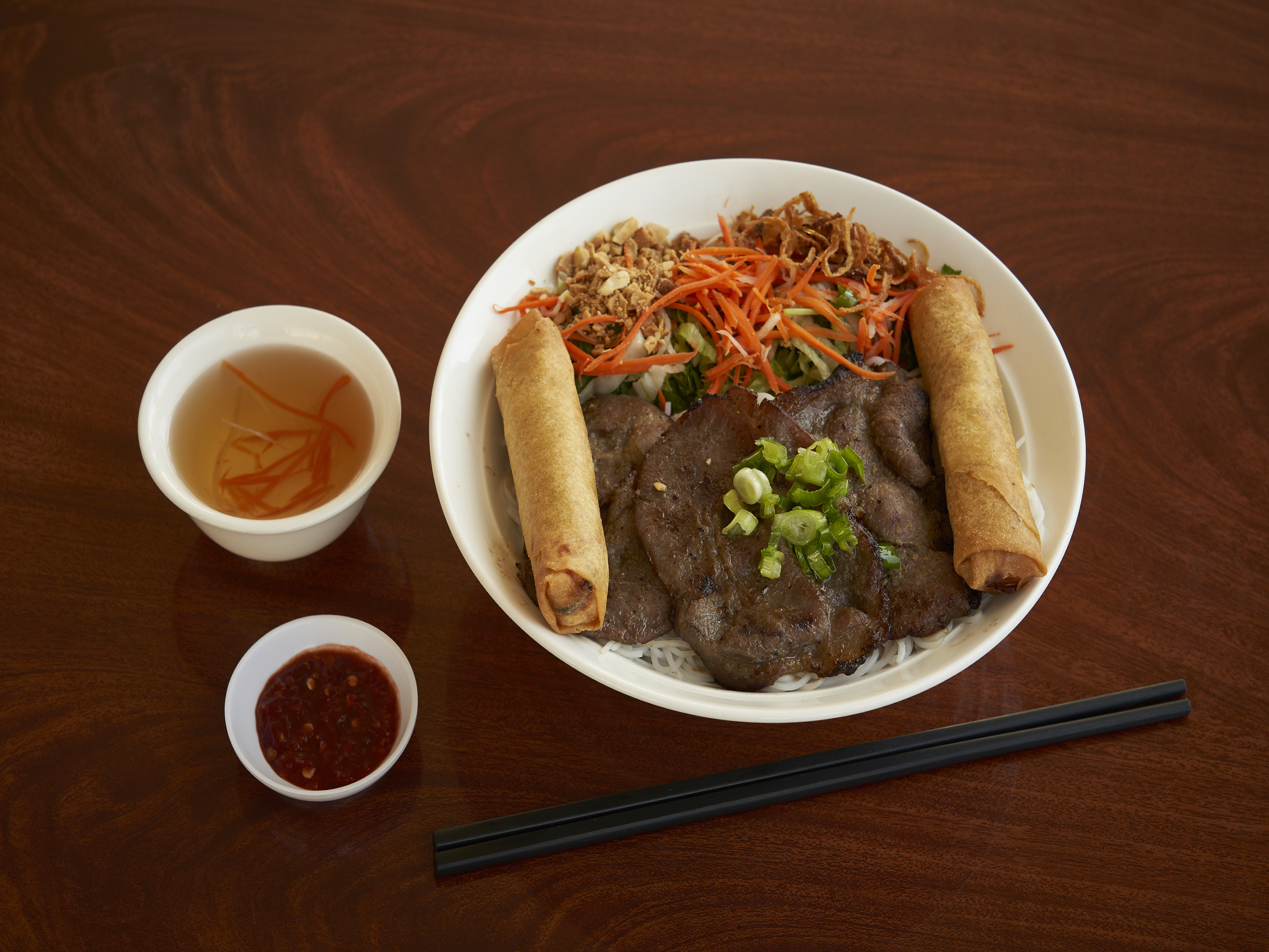 Order B6. Bun Thit Nuong Cha Gio food online from Pho Huong Que store, Oakland on bringmethat.com