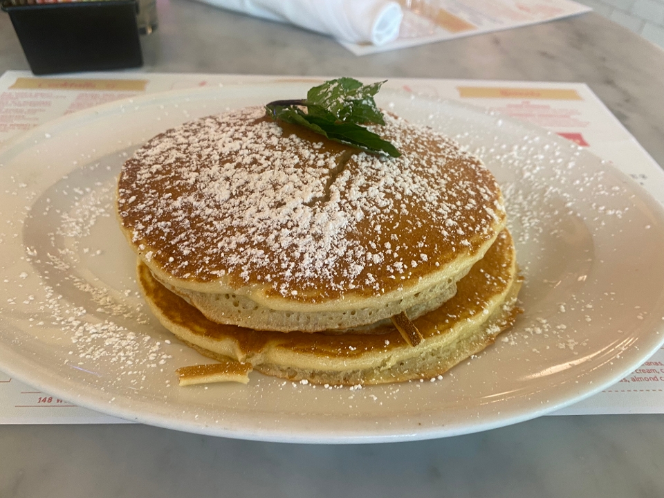 Order D- Buttermilk Pancakes food online from Old john's luncheonette store, New York on bringmethat.com
