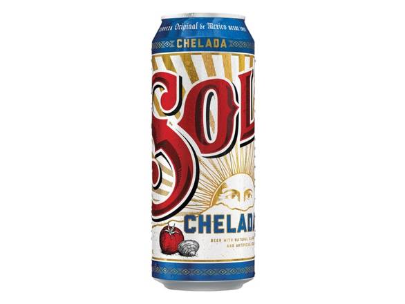 Order Sol Chelada - 24oz Can food online from Leo's Liquor store, Chicago on bringmethat.com