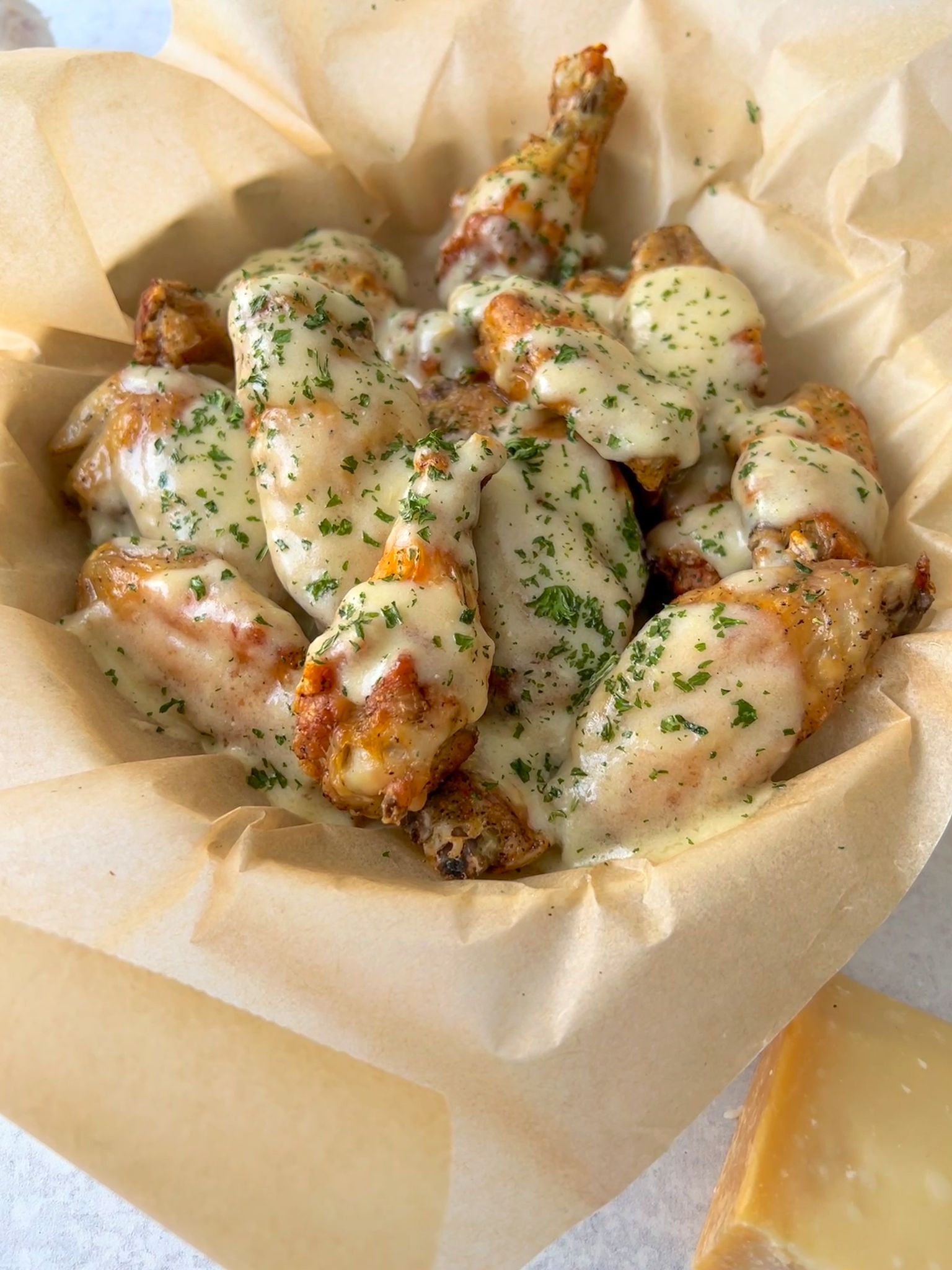 Order Garlic parm wings  food online from Chris Pizza store, Clifton on bringmethat.com