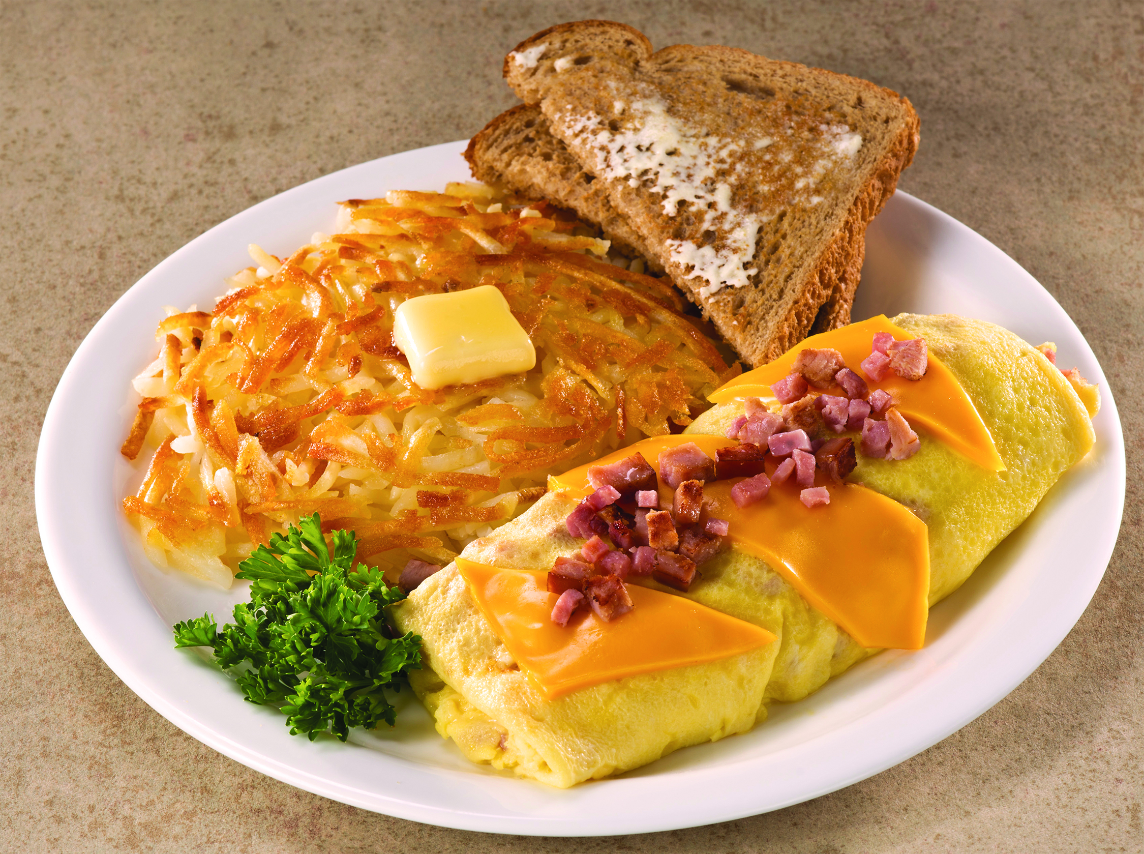 Order Ham and Cheese Omelette food online from Fryn’ Pan store, Sioux Falls on bringmethat.com