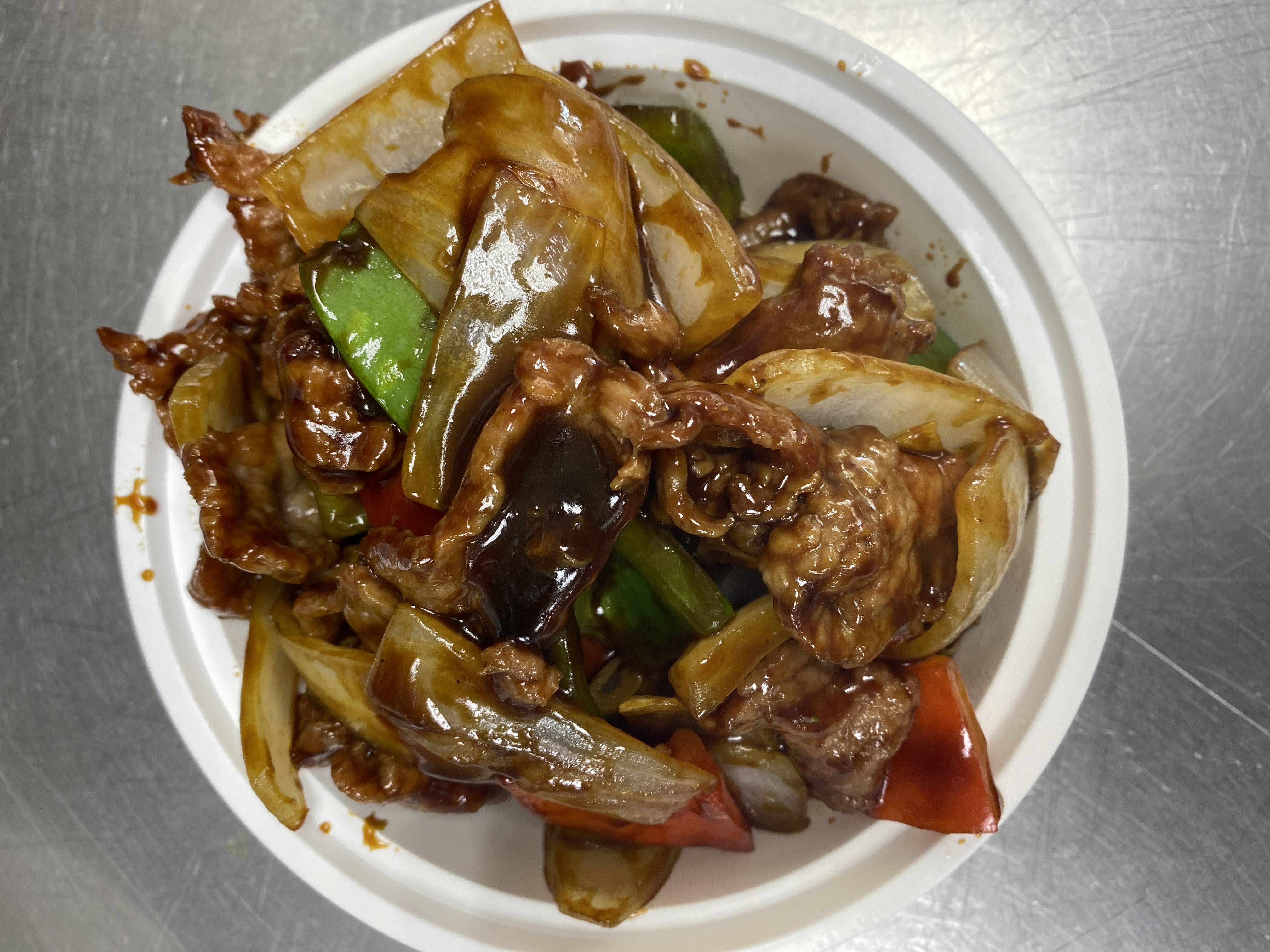 Order 54. Pepper Steak with Onion food online from Fortune East store, Garden City Park on bringmethat.com