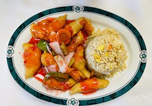 Order 99. Sweet & Sour Chicken food online from Lido Restaurant store, Oklahoma City on bringmethat.com