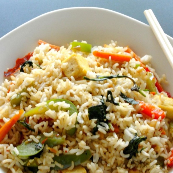 Order 4. Spicy Basil Fried Rice food online from Asian Kawa store, Towaco on bringmethat.com
