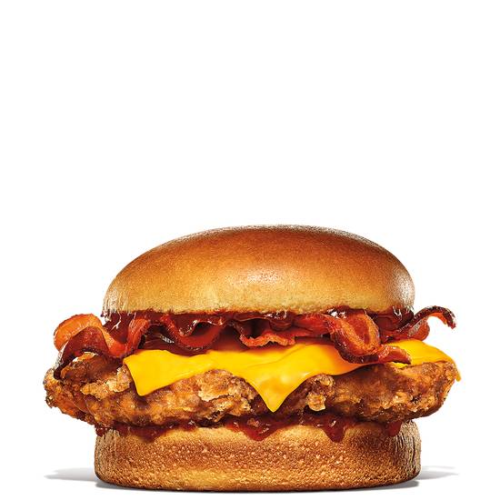 Order BBQ Bacon and Cheese Royal Crispy Chicken Sandwich food online from Burger King store, Bloomington on bringmethat.com
