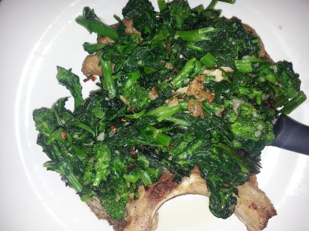 Order Pork Chops With Broccoli Rabe - Entree food online from Casanova store, Brooklyn on bringmethat.com
