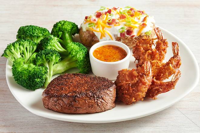 Order Sirloin* & Coconut Shrimp food online from Outback Steakhouse store, Charlotte on bringmethat.com