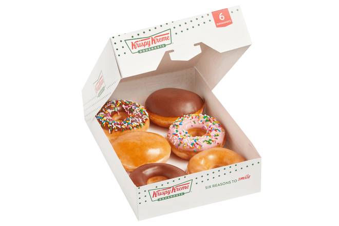 Order 6 Count Assorted Doughnuts food online from Krispy Kreme store, Jonesboro on bringmethat.com