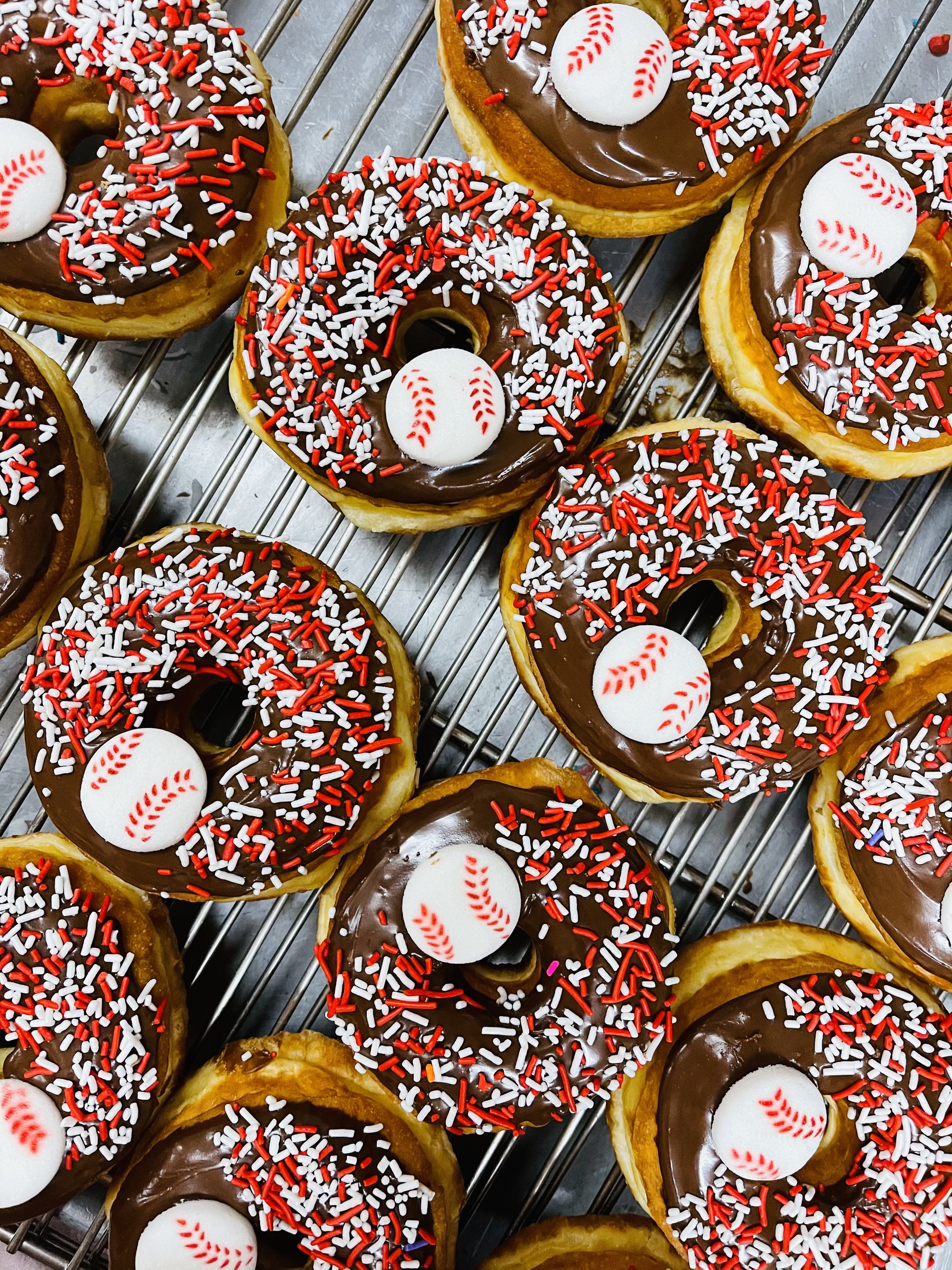 Order Baseball donuts  food online from Jc Donuts store, Aliso Viejo on bringmethat.com