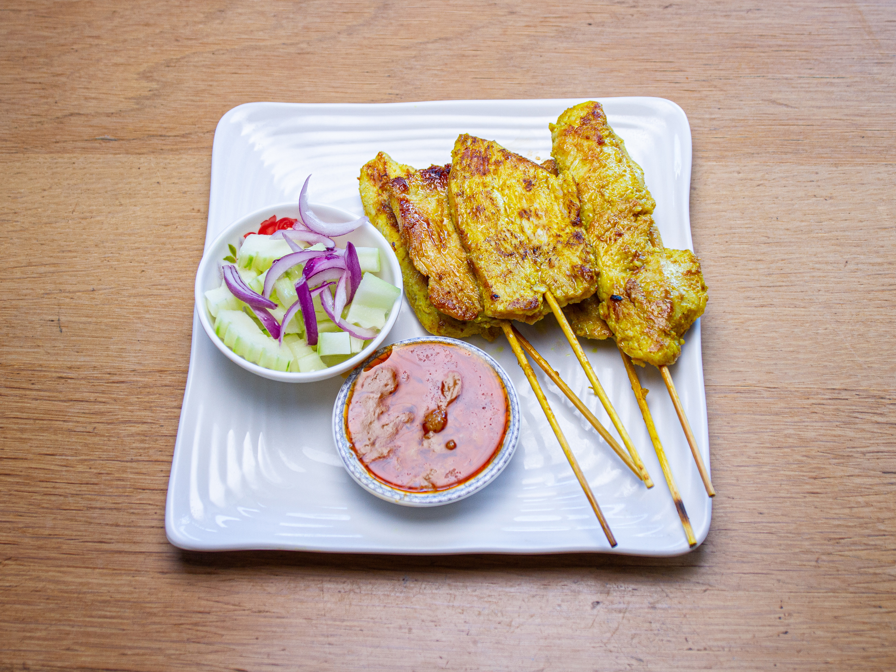 Order 4.Chicken Satay food online from The Pot Thai Cafe store, Los Angeles on bringmethat.com