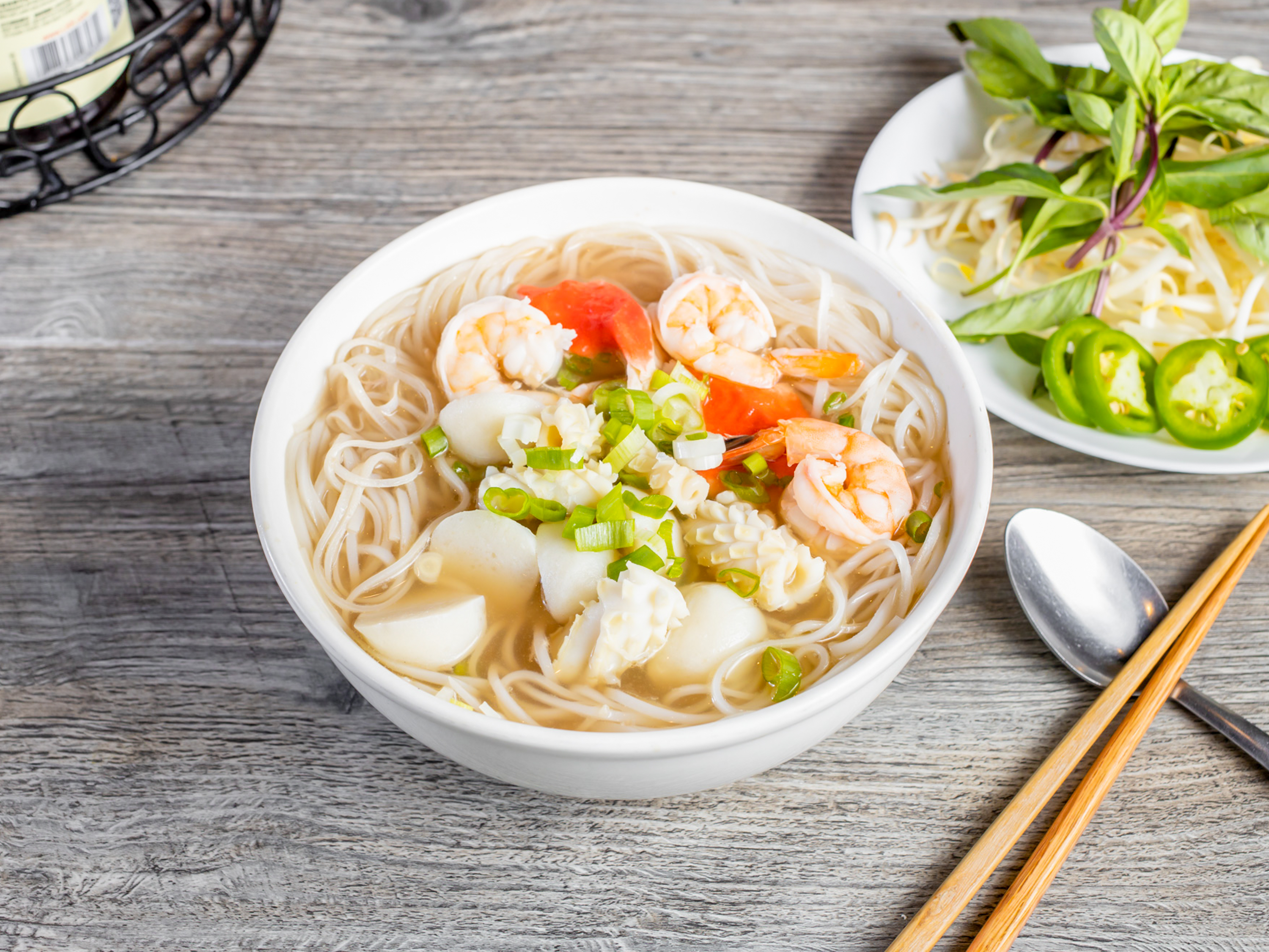 Order 12. Seafood Noodle Soup food online from Oasis Vietnamese Cuisine store, Pacifica on bringmethat.com