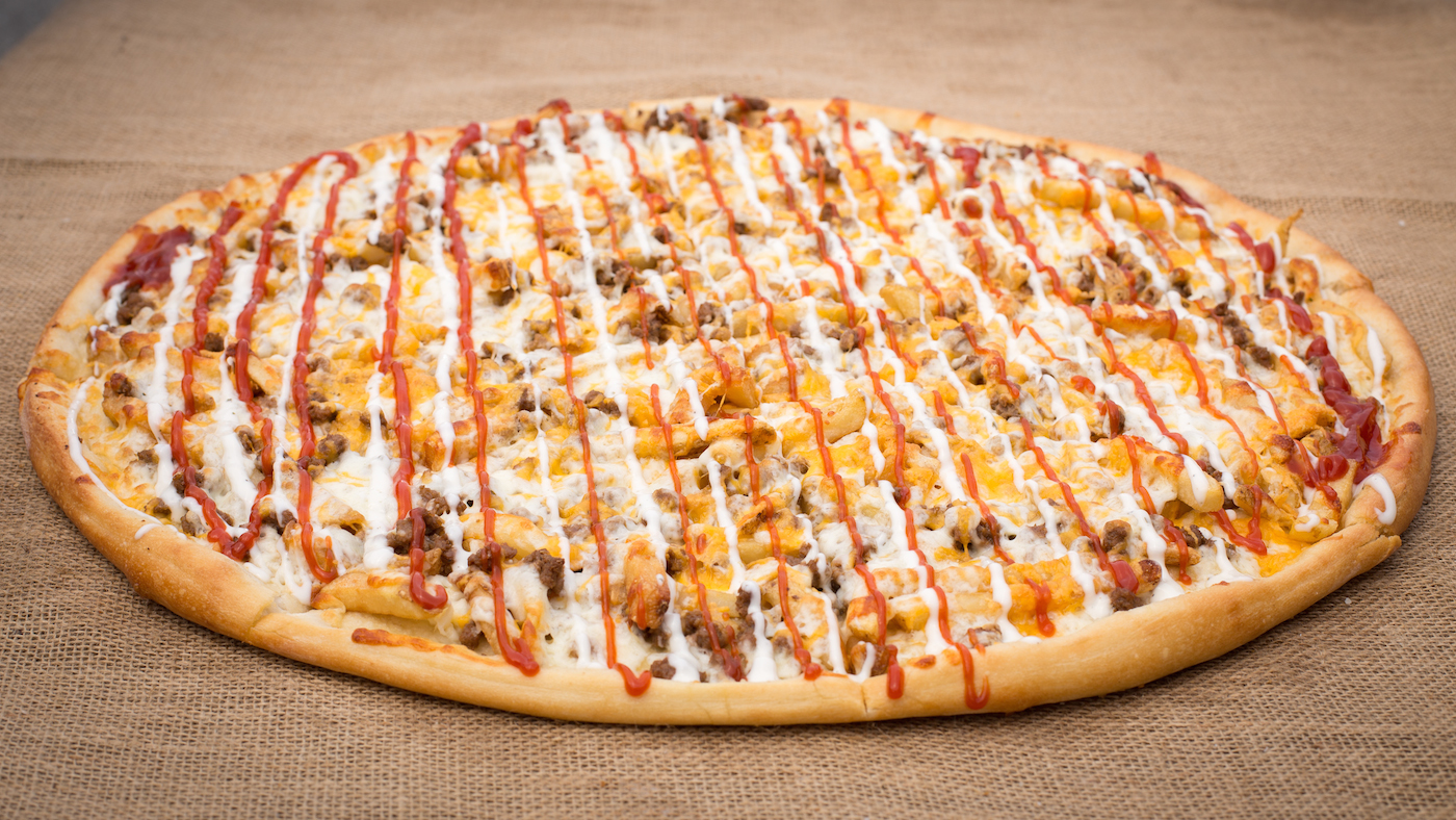 Order Cheeseburger Pizza food online from Golden Desserts store, Albany on bringmethat.com